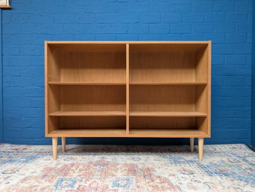 Vintage oak bookcase, Hundevad, 1960s