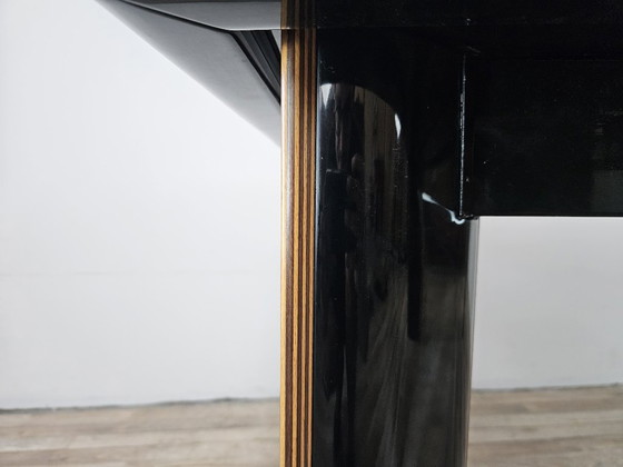 Pierre Cardin Extendable Dining Table in Black Lacquered Wood, 1970 (photo 17 of 22)