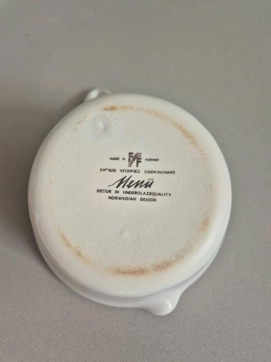 Vintage Figgjo Flint Menu Sauce Boat, 1960s Norwegian Design, Crockery, Ceramic, White (photo 3 of 5)