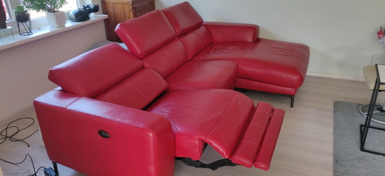 Image 1 of Rode lederen bank