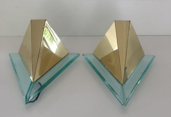 Image 1 of 5x triangle vintage lampe murale moderne