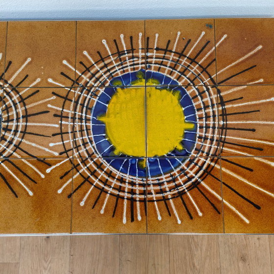 Image 1 of Vintage Mid-Century coffee table, tile table, 1960s coffee table