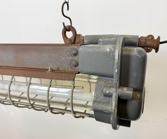 Image 1 of Lampada a sospensione industriale grigia di Elektrosvit, anni '70