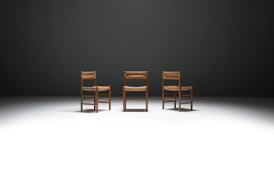 Image 1 of Vintage Dordogne Dining Chairs (3) by Charlotte Perriand/Robert Sentou - France