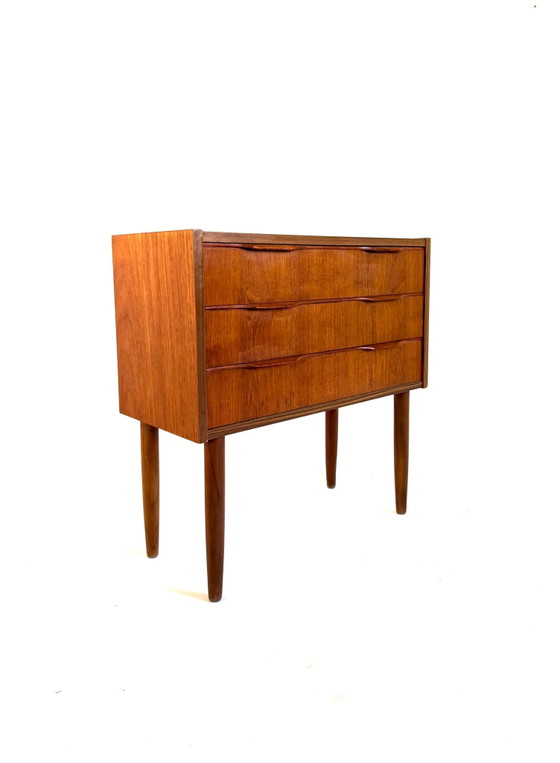 Cassettiera vintage in teak, Danimarca ‘60, Cassettiere, Legno, Marrone (foto 3 di 8)