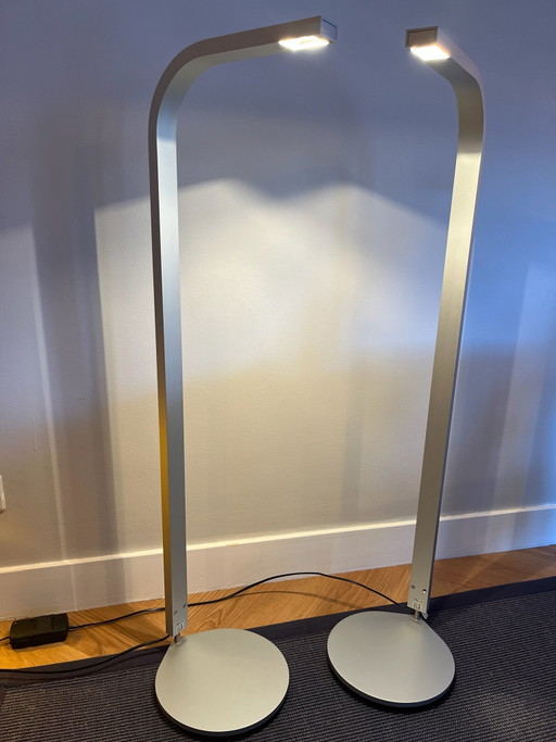 Splendido set di 2 lampade da terra design ANTA Leee – Alluminio minimalista