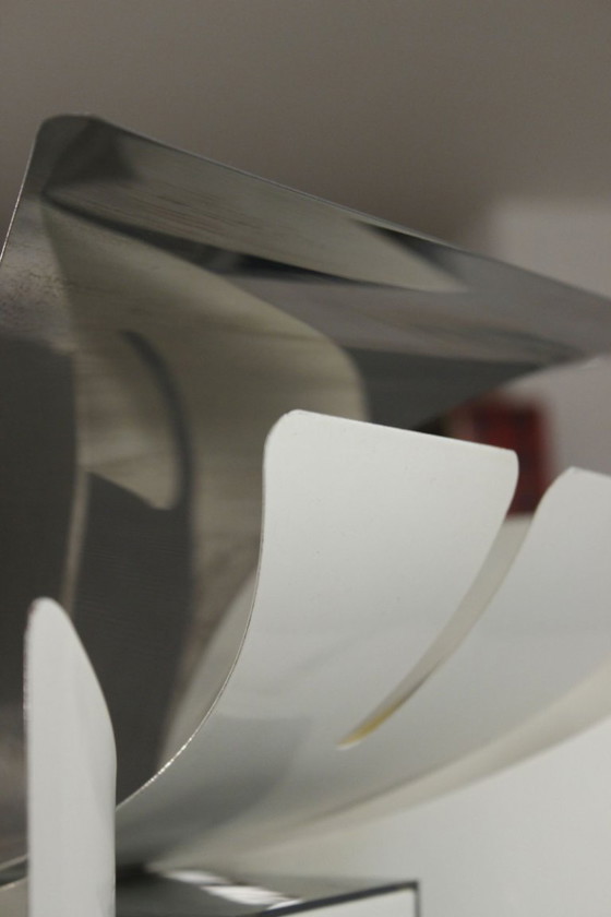 Image 1 of Zonca Illuminazione - Imposant lustre Space Age chromé design Italien 1970s