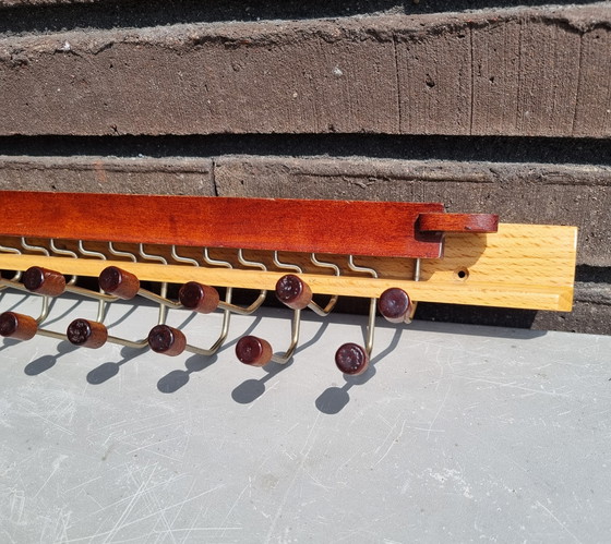 Image 1 of Italiaanse stropdassenhouder ontwerper Ico Parisi voor Fratelli Reguitti, Mid Century, noten-, en beukenhout