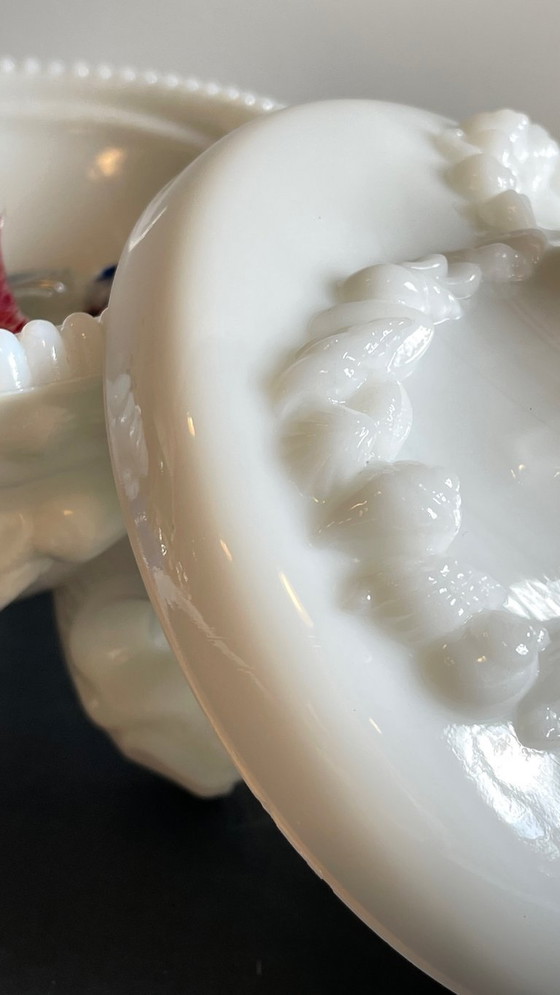 Image 1 of Vintage opaline glass candy dish