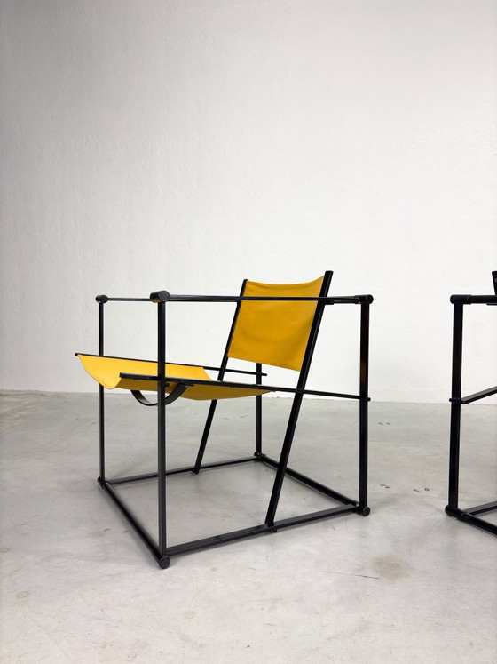 Set 'FM60' Armchairs by Radboud van Beekum for Pastoe – Canvas, Iron (photo 13 of 20)