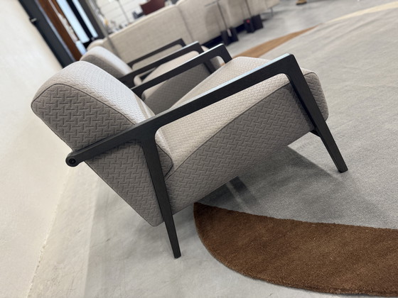 Image 1 of 2 Harvink Splinter Armchairs Cross Gray Fabric
