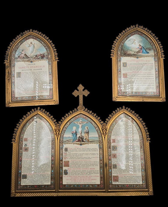 Image 1 of Altar Canon (Altar Cards (Tabellae Lavabo) 19th Century