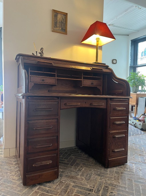 Antique Roller Shutter Desk