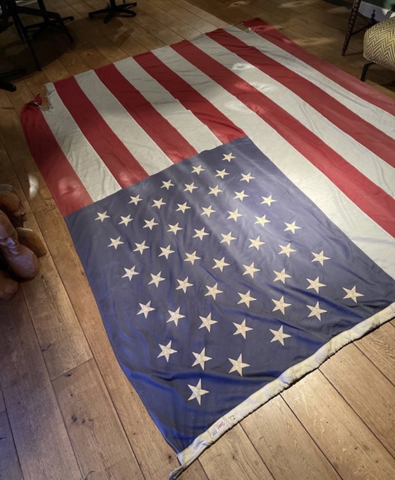 Image 1 of Bandiera americana d'epoca con stelle cucite