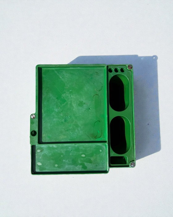 Image 1 of Chariot d'artiste Boby B33 original, de couleur verte, conçu par Joe Colombo pour Bieffeplast dans les années 1970.