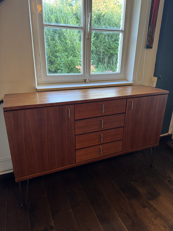 Vintage Teak Dressoir – Meubels, Metal, Textile (photo 6 of 7)