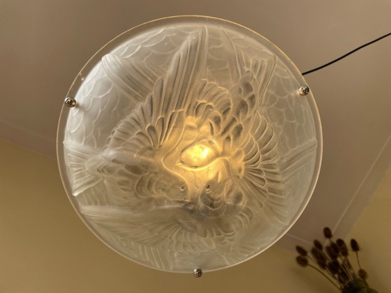 Noverdy Lampada a sospensione a ciotola francese Art Déco 1930 – Lampade a sospensione, Ottone (photo 12 of 12)
