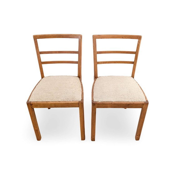 Set of 2 Original Art Deco Chairs Oak Antique Chair Vintage Design – Side chairs, Wood (photo 2 of 10)