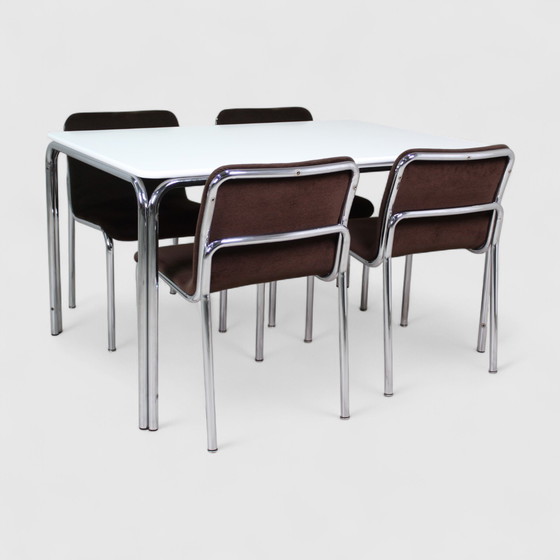 Image 1 of Vintage Design Eettafel, Wit, TECTA Jaren '70