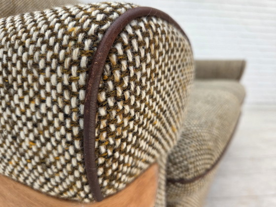 Image 1 of 1970s Danish 2-Seater Sofa, Original Condition, Furniture Wool, Bentwood