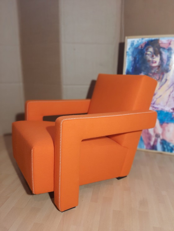 Image 1 of Cassina Utrecht 637 Nuovo mai usato in panno di lana Ruggine arancione (Serie 13L) Punto cavallo