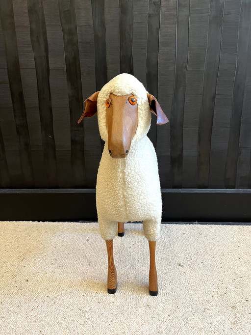 Large sheep stool by Hanns Peter Krafft
