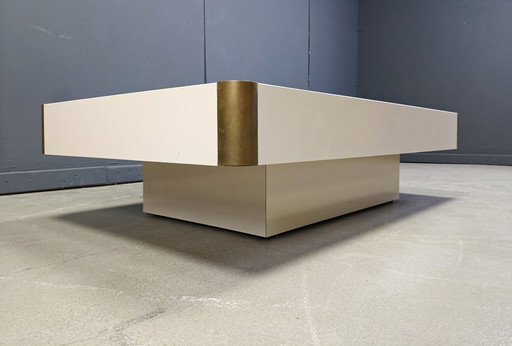Vintage coffee table attributed to Willy Rizzo, 1970s