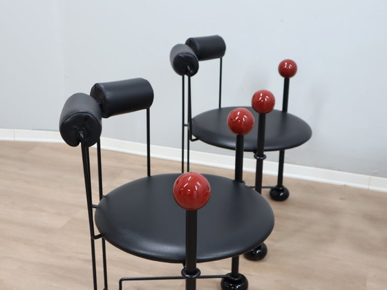 Image 1 of Authentische postmoderne Stühle aus der Memphis-Ära der 1980er Jahre, 4er-Set