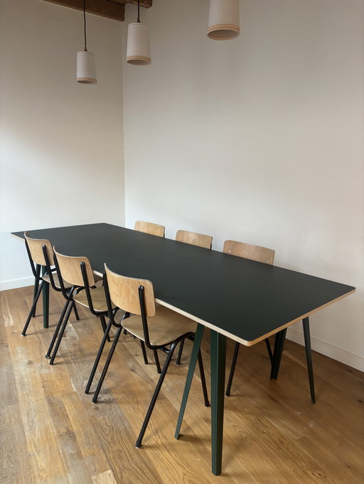 Dining Table David Derksen Vij5 Linoleum Green