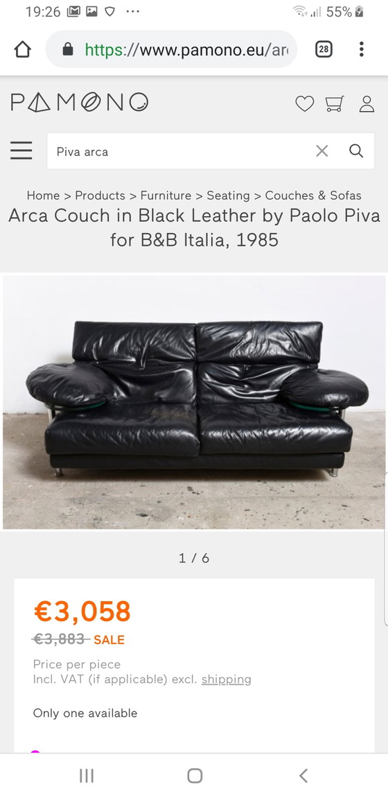 Canapé design B&B Italia Arca en cuir, design Paolo Piva – Canapés 2 places, Glass, Leather (photo 10 of 15)