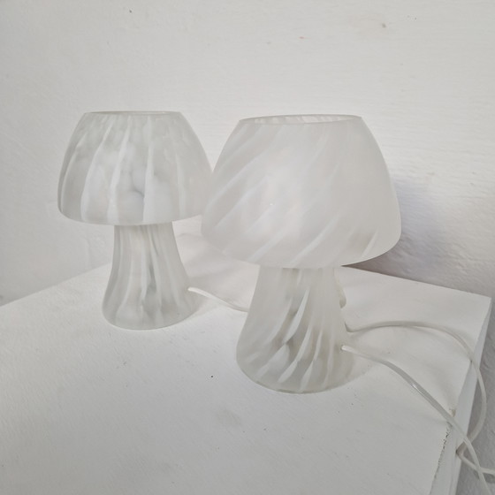Image 1 of 2 Hustadt Leuchten mushroom lamps, 1970s