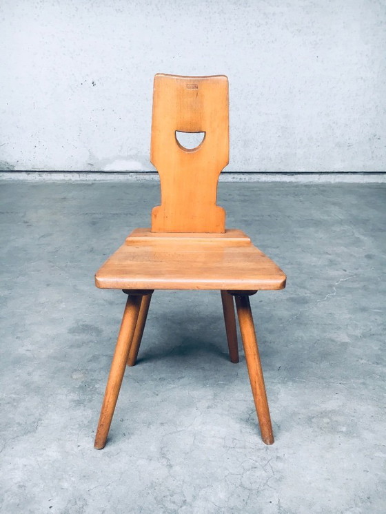 Image 1 of Vintage Belgische brutalistische design pub-caféstoelenset van Torck, België jaren 60