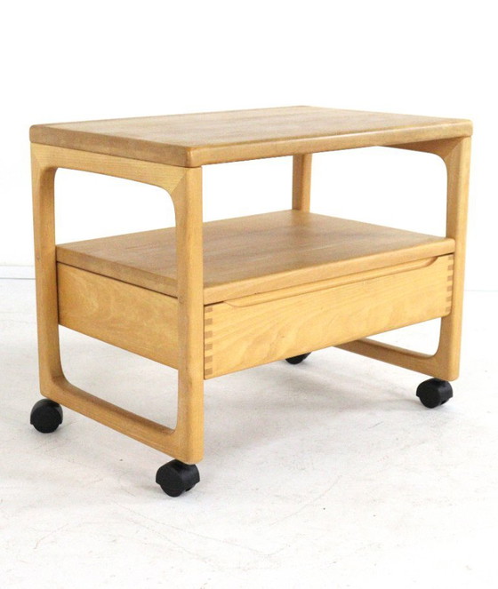 Image 1 of Brink møbler Gelsted oak trolley 'Pjedsted' vintage Danish oak