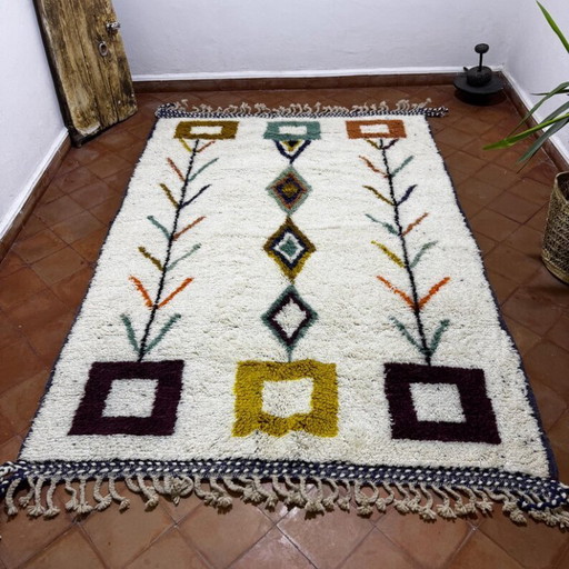 Tappeto berbero in lana naturale, 250 cm x 150 cm