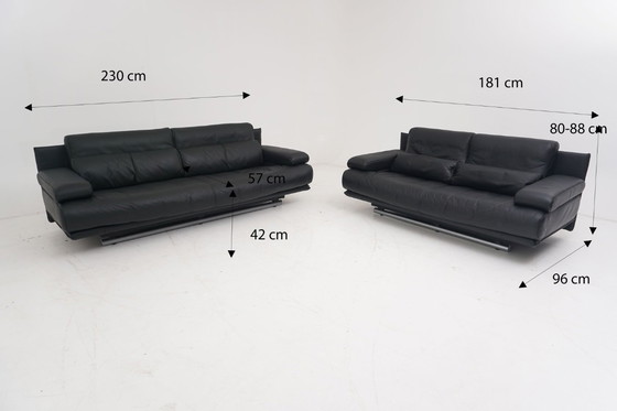Image 1 of Rolf Benz 6500 Garnitur Couch Sofa Dreisitzer Zweisitzer Leder