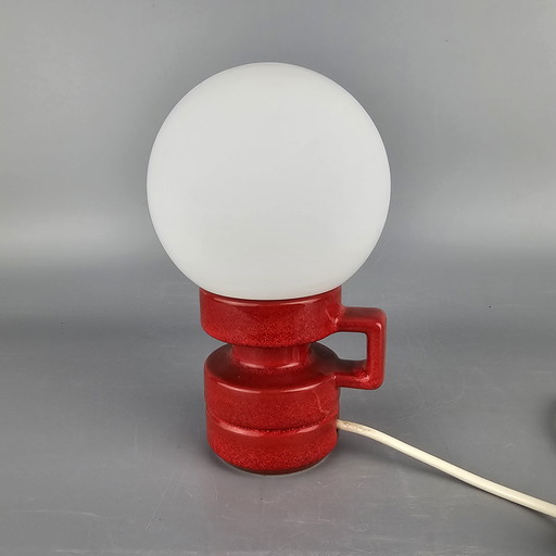 Vintage West German Fat Lava lamp. Kaiser Leuchten / Steuler, form number 74/10. red. WGP / MCM / 1960 / 1970. Table lamp