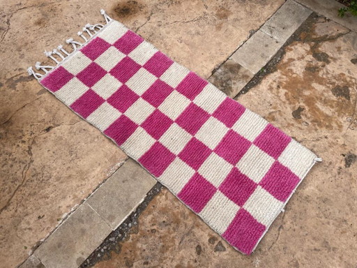 Handmade Moroccan runner rug 300cm x 80cm