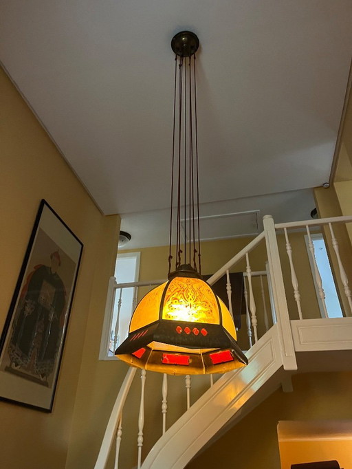 Originele hanglamp  art deco Amsterdamsche school