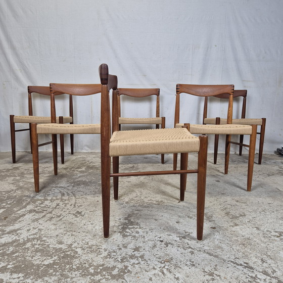 Image 1 of H.W. Klein, Bramin vintage Deense stoelen nieuw papercord