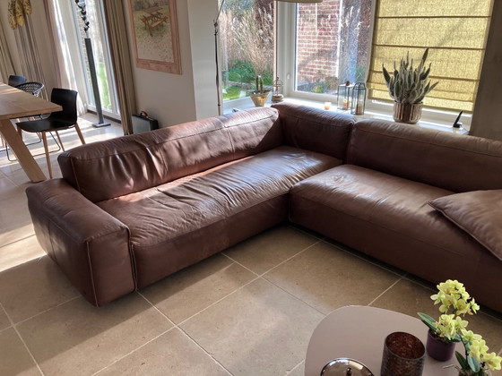 Image 1 of Canapé d'angle Rolf Benz Mio, cuir marron