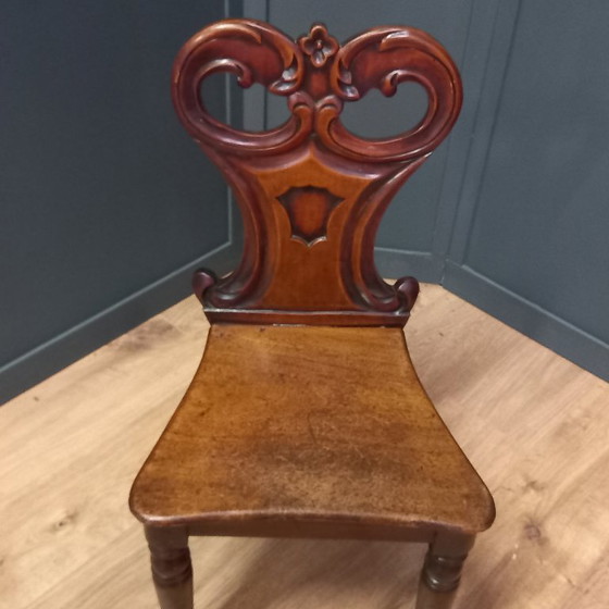 Image 1 of Set of English Georgian hall chairs