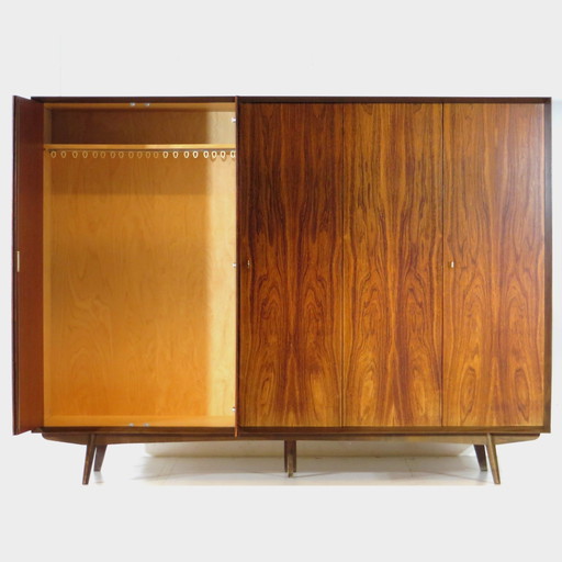 Großer 5-türiger Kleiderschrank aus Palisanderholz, 1960er Jahre