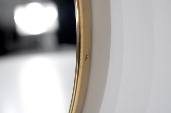 Image 1 of Vintage brass mirror, Italy, 1960s.