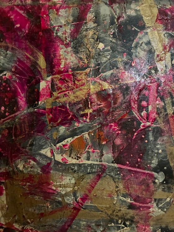 Image 1 of Walter Geraci - Abstracto rosa y dorado