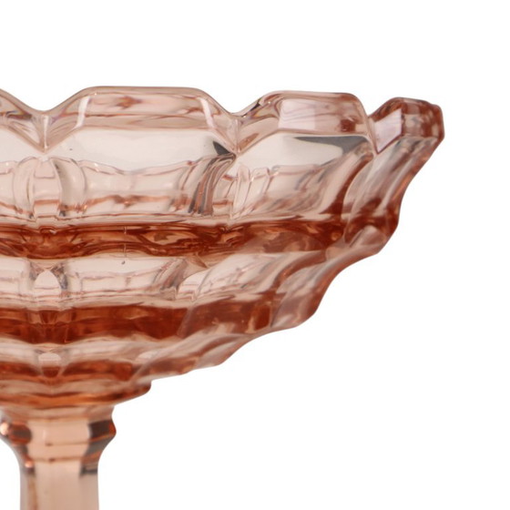 Frutero Art Déco Rosaline de vidrio prensado rosa Scailmont – Accesorios de mesa, Glass (photo 8 of 15)