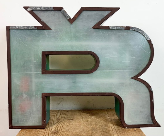 Image 1 of Large Vintage Illuminated Advertising Letter Ř , 1960s