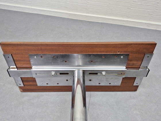 Image 1 of Vintage television table. Mobile side table. Chrome/teak.