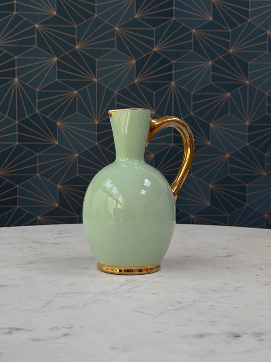 Image 1 of Jarra Boch Frères La Louvière Art Déco de loza, cerámica belga, años 30