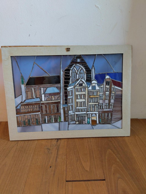 T.T. (Tjerk) Stolte - Glas in Lood - Raamdecoratie AMSTERDAM (90) "Nieuwe Kerk / Nieuwezijds Voorburgwal" 