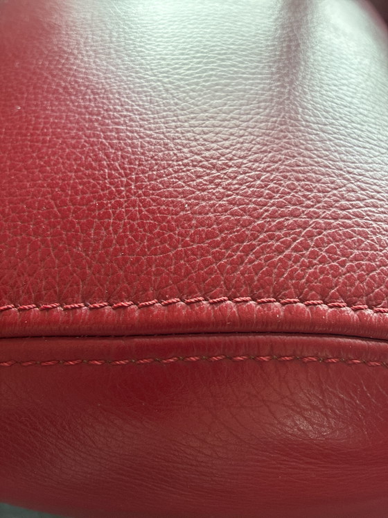 Image 1 of Canapé en cuir rouge